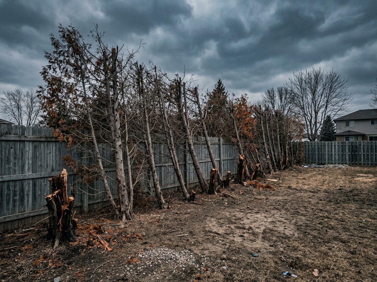 Порожній паркан без огорожі